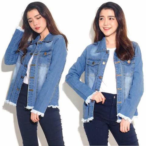 Jaket Jeans  FRINGE BERSHKA