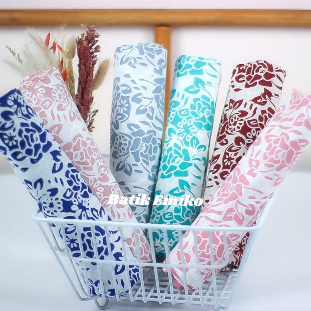 Kain Bahan Batik Meteran Pekalongan Premium Katun Solo Tulis Panjang Pastel Murah Cap Garutan