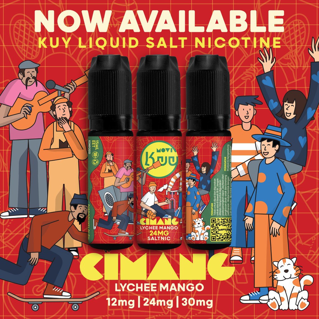 KUY LIQUID SALTNIC CIMANG LYCHEE MANGO 15ML 12MG 24mg 30mg