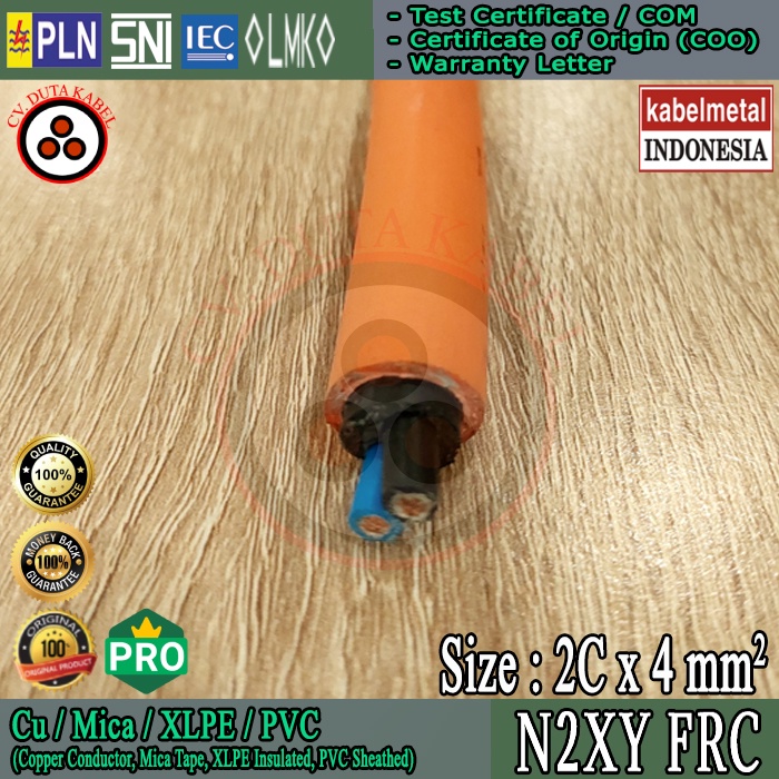 Kabel N2XY FRC 2x4 mm2 KABEL METAL (KMI) /2x4 mm/2 x 4 mm mm2/2x4mm mm2/2 x 4/2 x 4