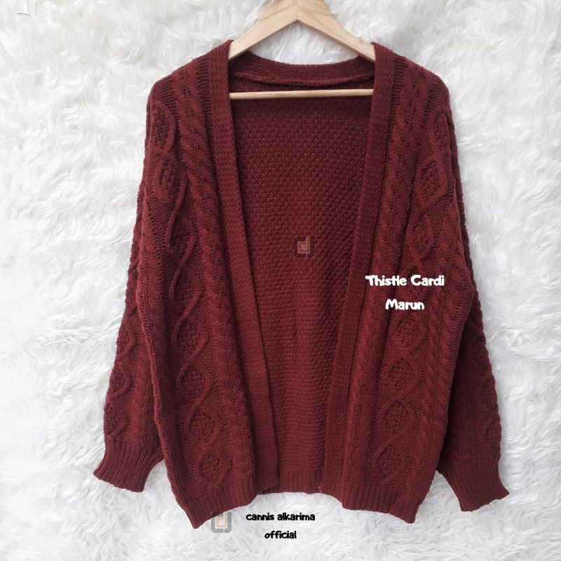 [NEW] Cardigan Cable Thistle Series - Cardigan Rajut Tebal-Cardigan Musim Dingin-8