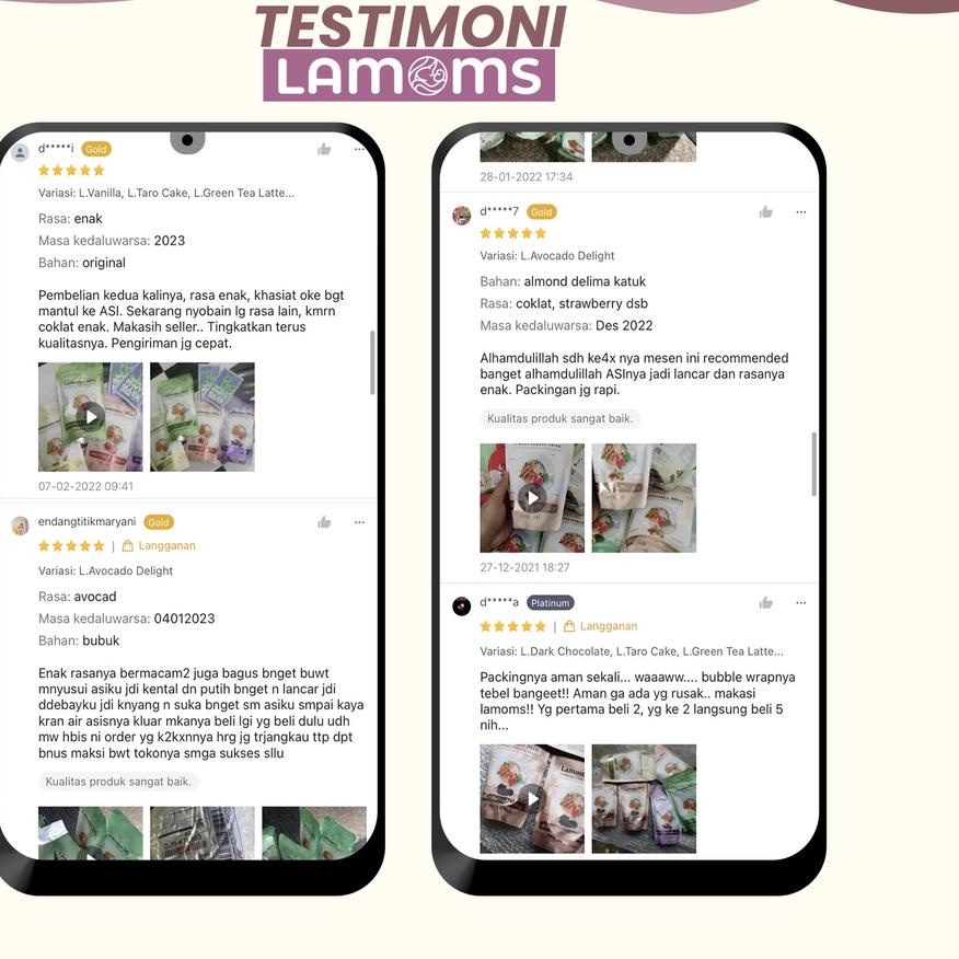 LAMOMS MIX Almond Milk - 200gr - Booster ASI - Plus Soya & Katuk Extract & Pomegranate Extract