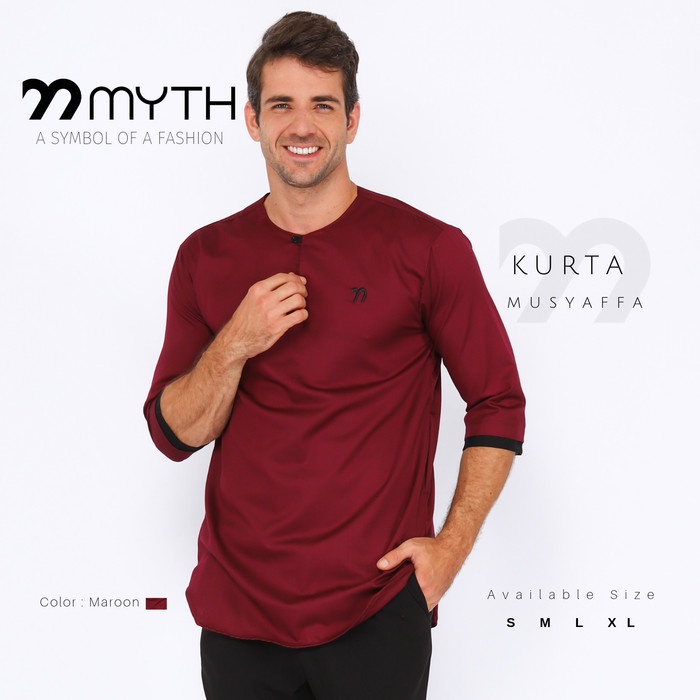 PROMO MYTH/ GAMIS PRIA/ KOKO/ KURTA PRIA/ LENGAN PENDEK/ SLIMFIT/