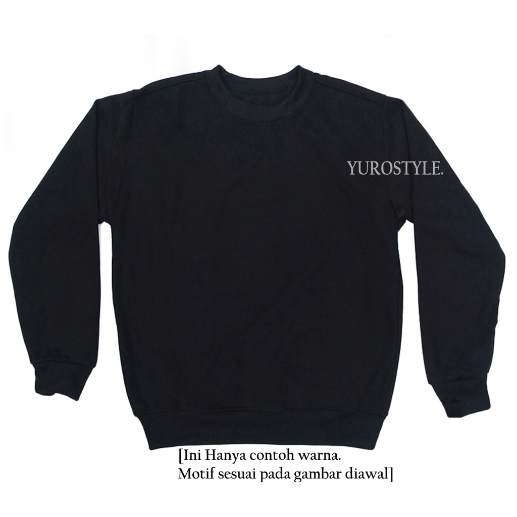 SWEATERPOLOS BASIC MONEY TALKS ( SABLON ) SIZE M-XXL ( PRIA & WANITA )-HITAM