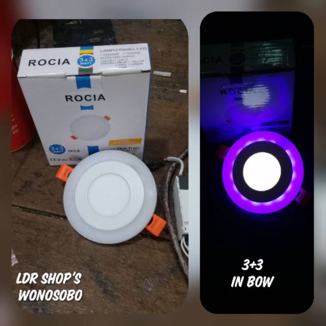 Lampu Plafon Downlight LED Bulat 2 Warna Emco 3 Watt
