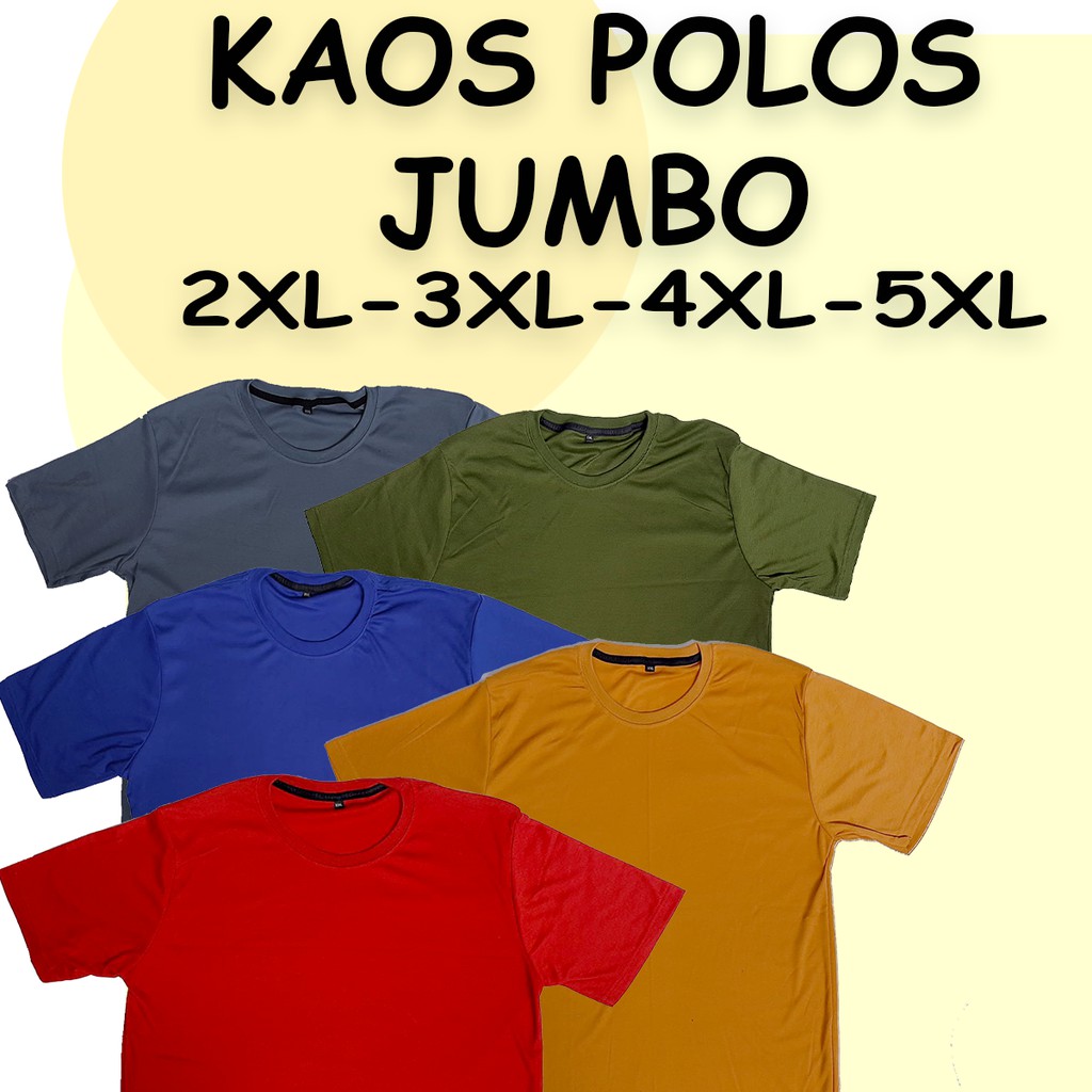 MN kaos polos pria wanita tshirt oblong oversize bigsize ukuran besar jumbo XL XXL XXXL 2XL 3XL