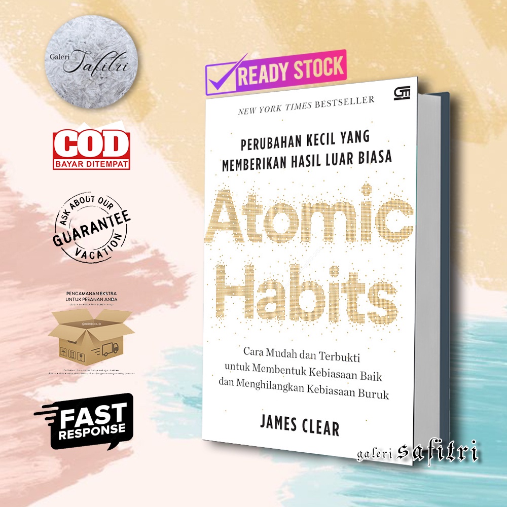 Jual Buku Novel Atomic Habits by James Clear ( Indonesia ) Shopee