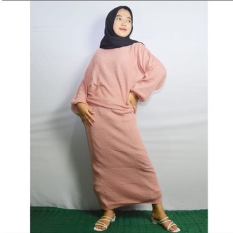 LASPERAL BATWING ONE SET / PAKAIAN WANITA SET RAJUT / SETELAN RAJUT SWEATER / PAKAIAN  2 IN 1 / BAJU SET WANITA VIRAL