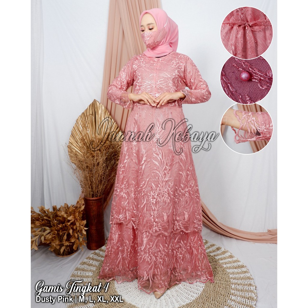 JAN&gt; GAMIS MODERN / GAMIS TINGKAT / GAMIS TULLE BORDIR MUTIARA / BAJU GAMIS MODERN / OUTFIT PESTA