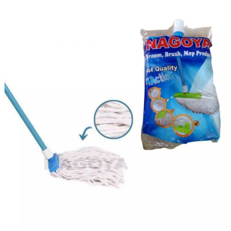 [100% ORIGINAL] ALAT KAIN PEL NAGOYA SUMBU MOP 703 JUMBO 19CM GAGANG LEBAR HIGH QUALITY