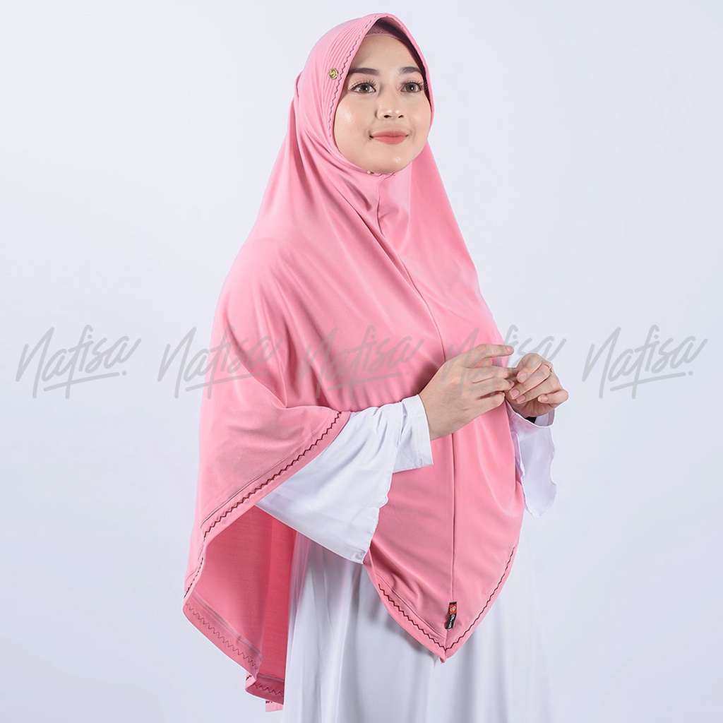 Jilbab Instan Bergo Syari Nafisa Belvana | Hijab Instan Bergo Pet Kecil Kerudung Instan Khimar Jumbo