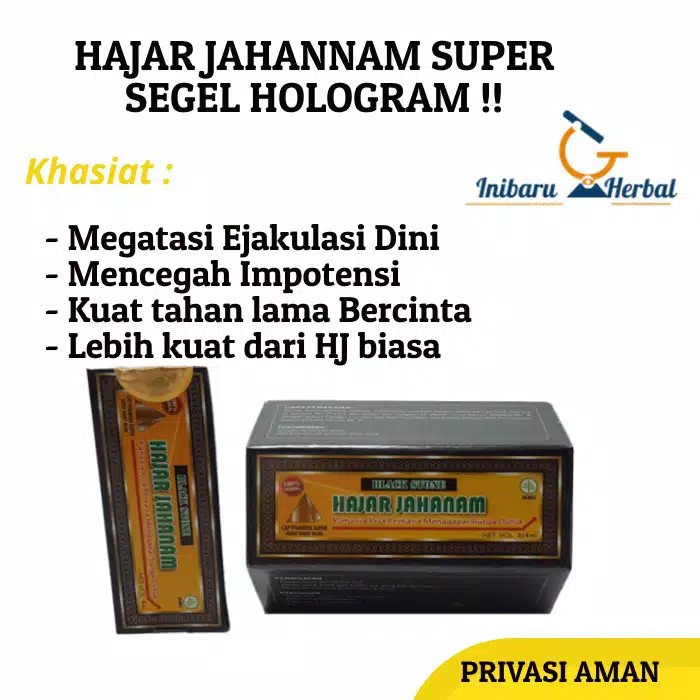 1Pcs Kuat Oles Tahan Lama Pria Dewasa Obat Hajar - Jahannam Gold Premium Mesir Asli Original Murah-5