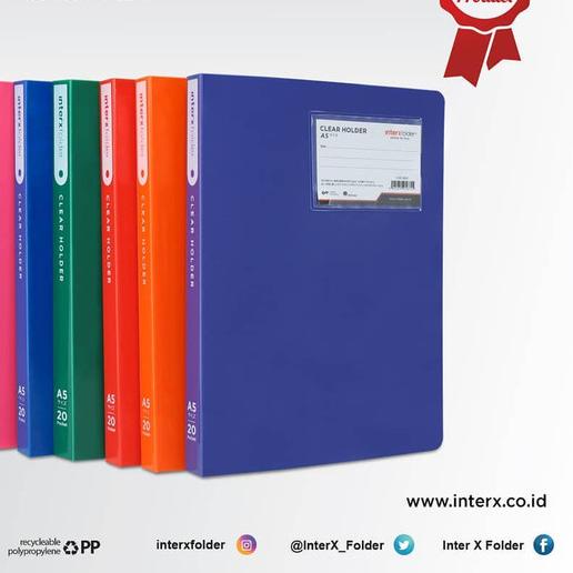 

♨ Clear Holder / Display Books A5 20 Pockets - Inter X Folder ➣