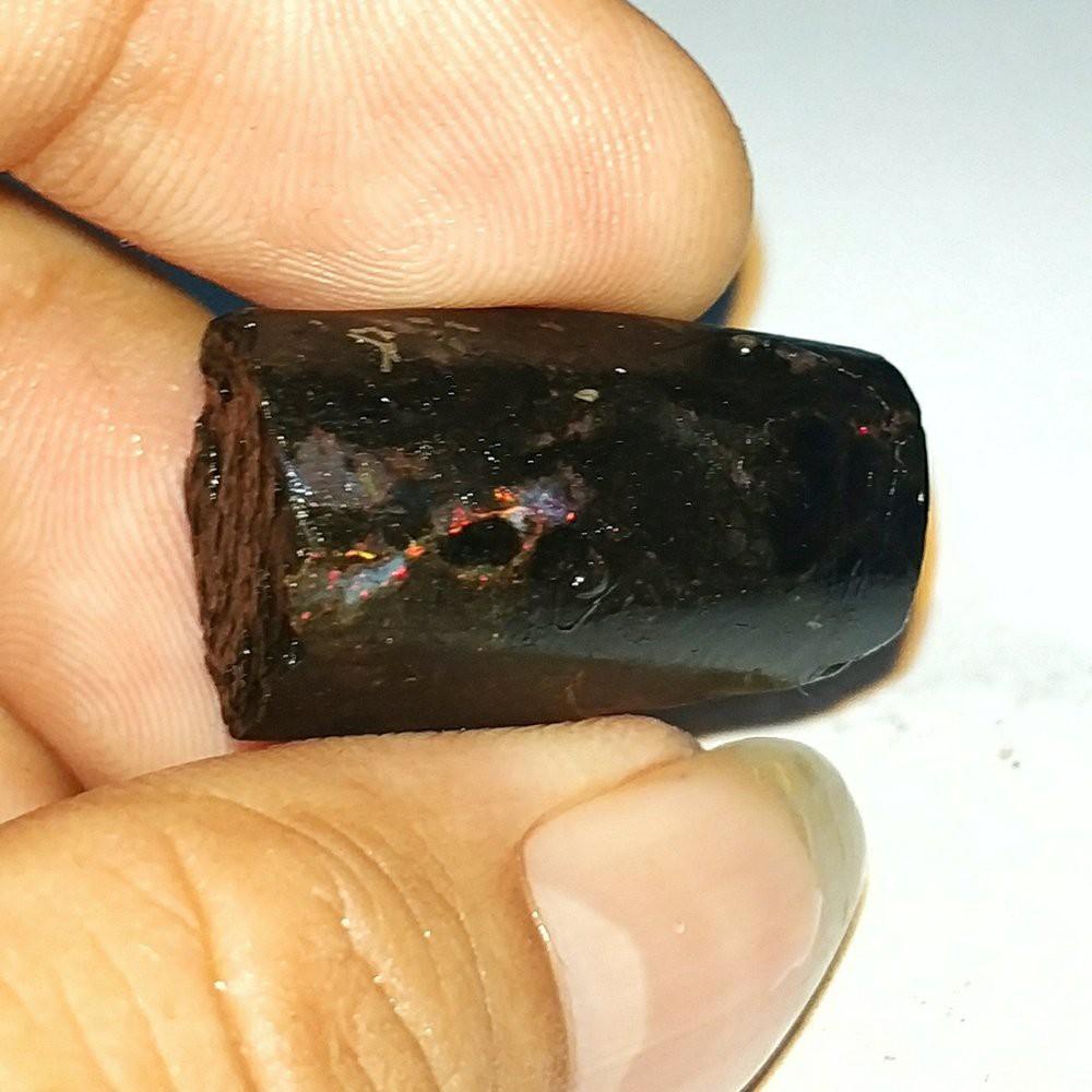 BAHAN BATU NATURAL KALIMAYA BLACK OPAL BANTEN ASLI