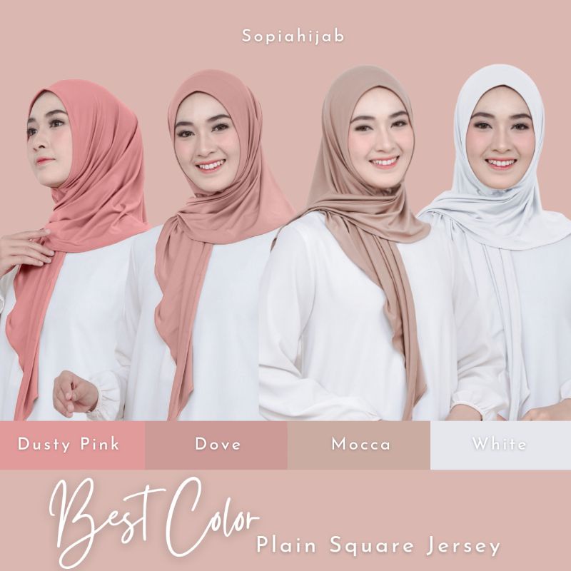 Hijab Segitiga Instan Jersey | Jilbab segi empat instant Jersey