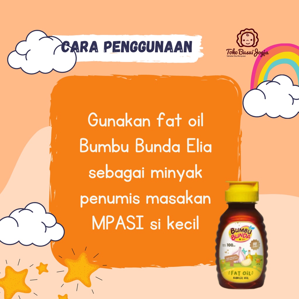 Bumbu Bunda By Elia Fat Oil Minyak Goreng Mpasi Shallot Wagyu Sapi Onion Bawang Chicken Ayam Ikan Salmon Garlic Oil Tumis Bayi Booster BB Berat Badan