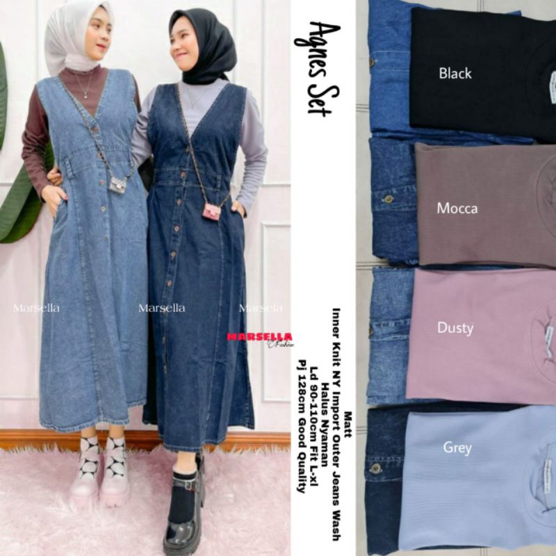 AGNES SET BY MARSELLA / SETELAN JEANS