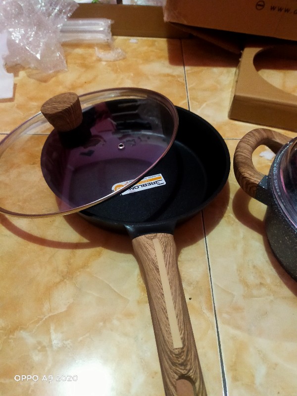 Debellin Casserole 20 Cm - Grey Granite Cookware Series Atau Panci Anti Lengket Premium