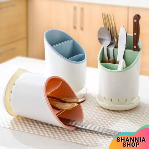 C123 Tempat Sendok Garpu Sumpit Wadah Pisau Rak Tirisan Perlengkapan Dapur / Cutlery Holder