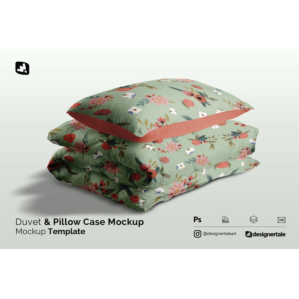 Duvet Pillow Case Mockup