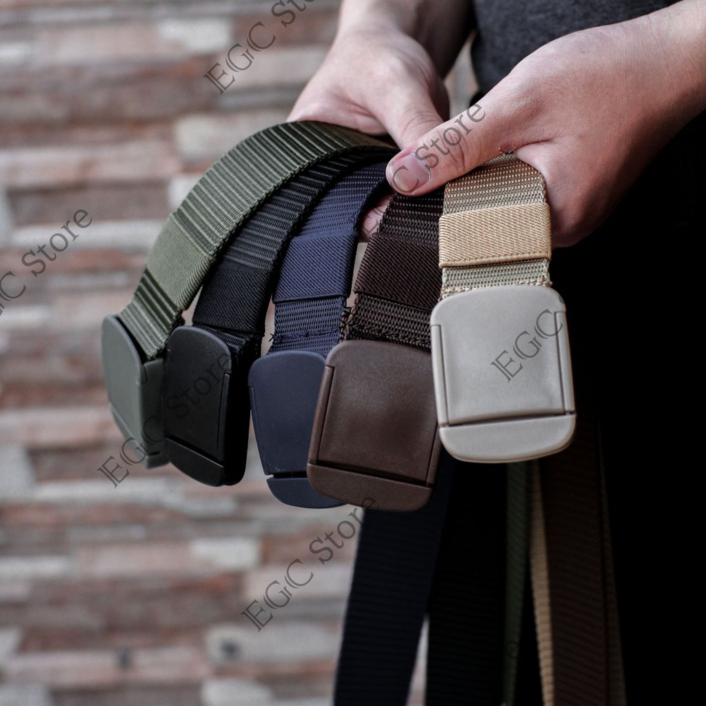 TERMURAH ! IKAT PINGGANG PRIA CANVAS TACTICAL GAGAH MEN BELT ANTI METAL DETECTOR- YH NXL-2/BD-23