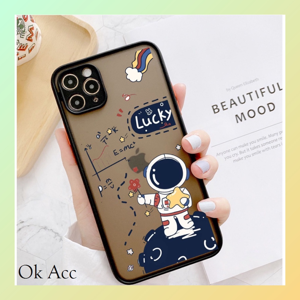 Casing Motif NASA Lucu AA11 for Infinix Hot 8 9 10 10s 10t 11 11s NFC 12 12i Play Note 7 Lite Smart 4 5 6 6+ HD