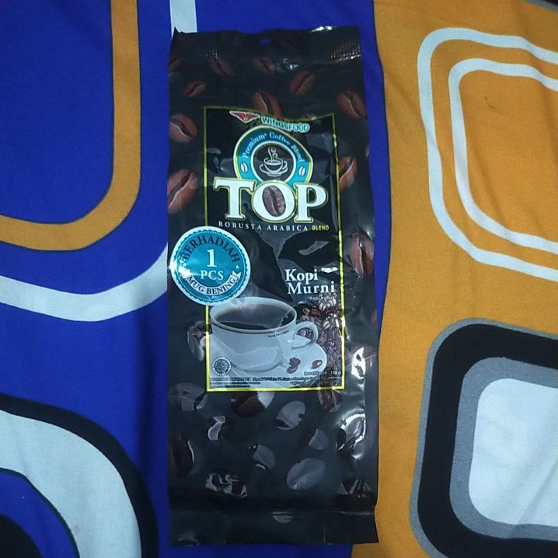 

top kopi bubuk 156 gram + gelas