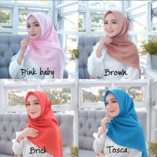  Bella  Square  warna  part 2 hijab segiempat Shopee 