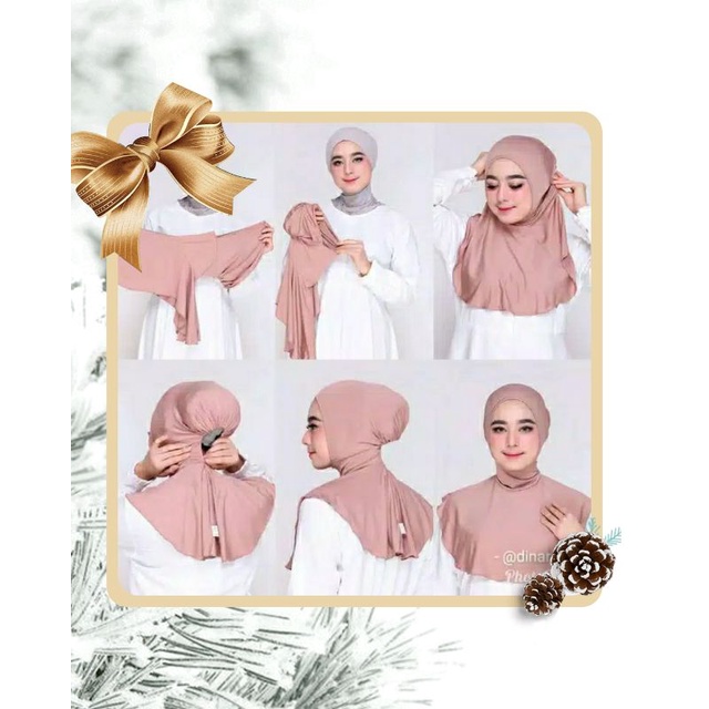 {SAP•HIJAB} Ciput Ninja uro Resleting bahan spandex / inner dalaman hijab polos