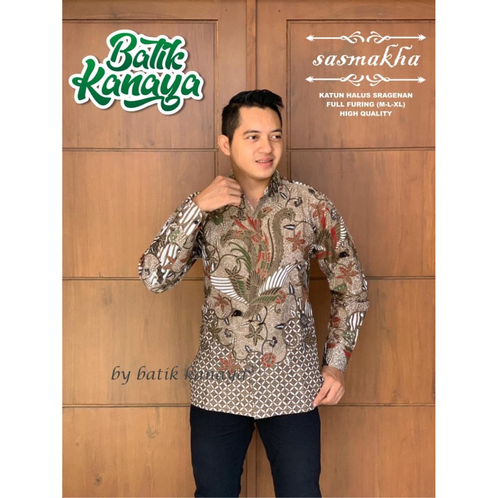 SASMAKHA KANAYA BAJU KEMEJA BATIK PRIA SOLO LENGAN PANJANG PENDEK LAPIS FURING ATASAN BATIK PREMIUM MODERN KATUN HALUS GITARJA GINANDRA SUKET SEGORO BABON ANGKREM DEWAWANGSA NAVY PARANG TRUNTUM PERWIRA BIRU PEKSI NAVY SELING KAMANDANU BLUE JAYANEGARA DEWO