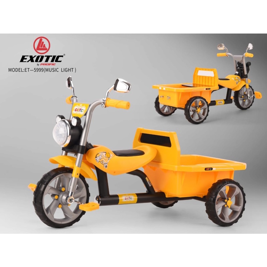 Sepeda Anak Bayi Balita Dorong Roda 3 Tricycle Exotic ET5999 Music Light Ban Eva By Pacific-3