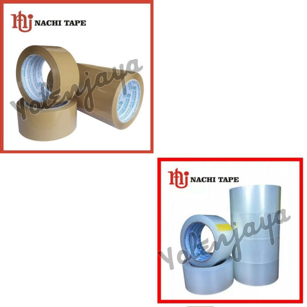 

Nachitape lakban Premier / tape / lakban 48mm x 100 yard isi 6 Pcs