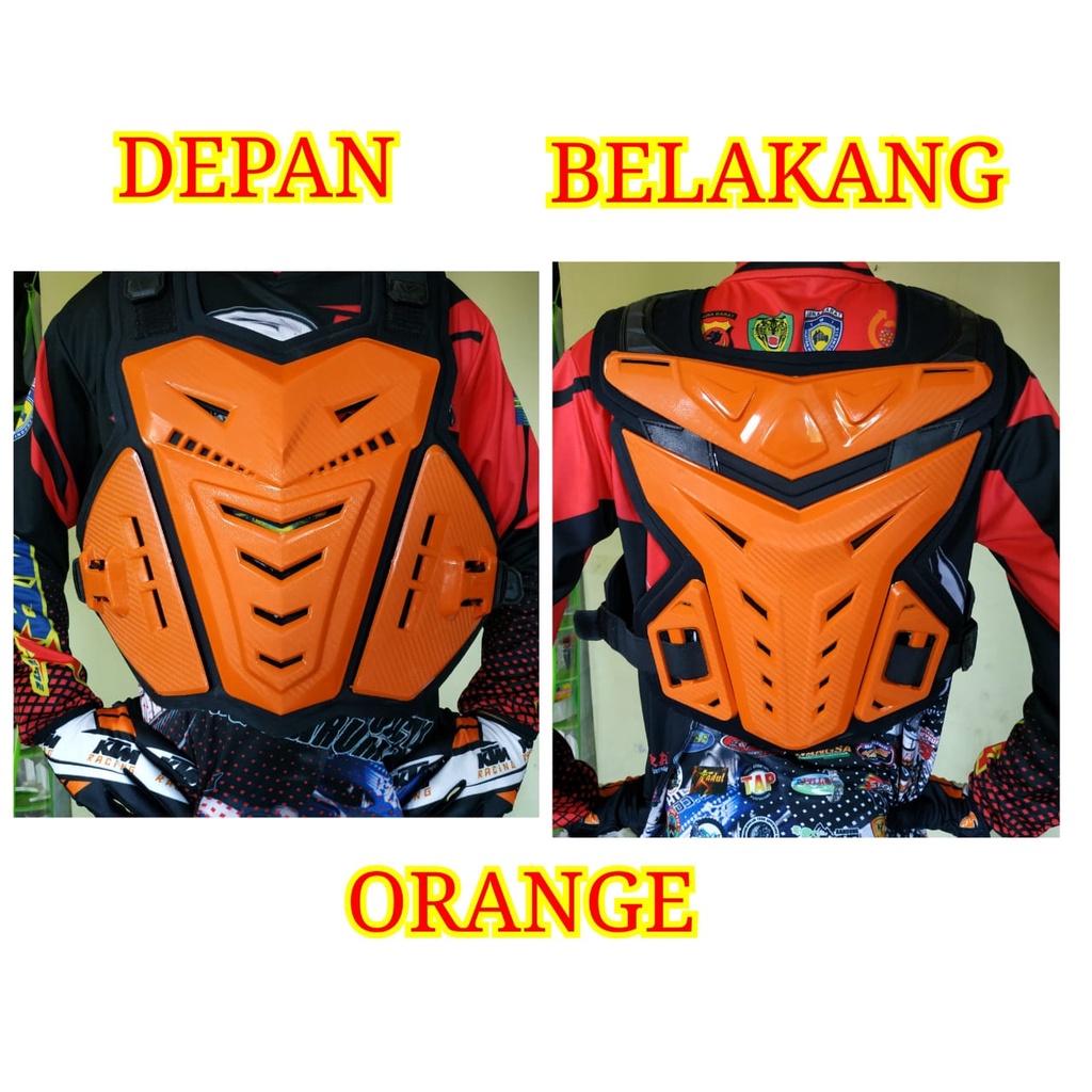 body protector cross  bisa cod body protektor trail OFFROAD motor cross acerbys pelindung badan ORANGE