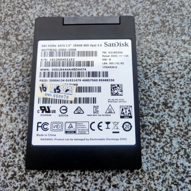 SSD Sandisk X300s sata 256gb