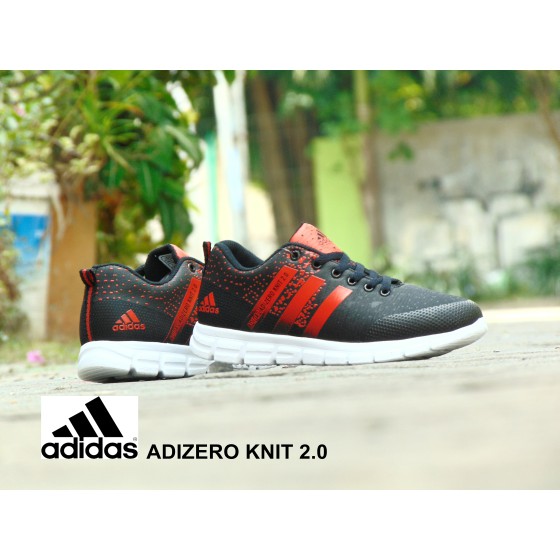 Jual Sepatu Adidas Adizero Knit 20 Hitam Merah Sport Casual Pria Wanita Low Price