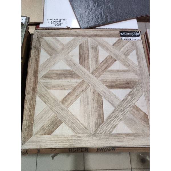 keramik lantai kasar platinum Aspen brown 40x40 kw2