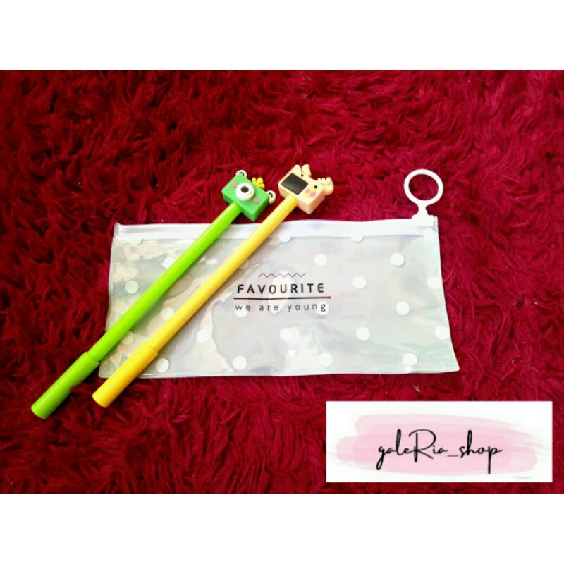 

PAKET HEMAT 2 PULPEN KARAKTER + KOTAK PENSIL / PAKET HEMAT PULPEN GEL KARAKTER DAN TEPAK PENSIL