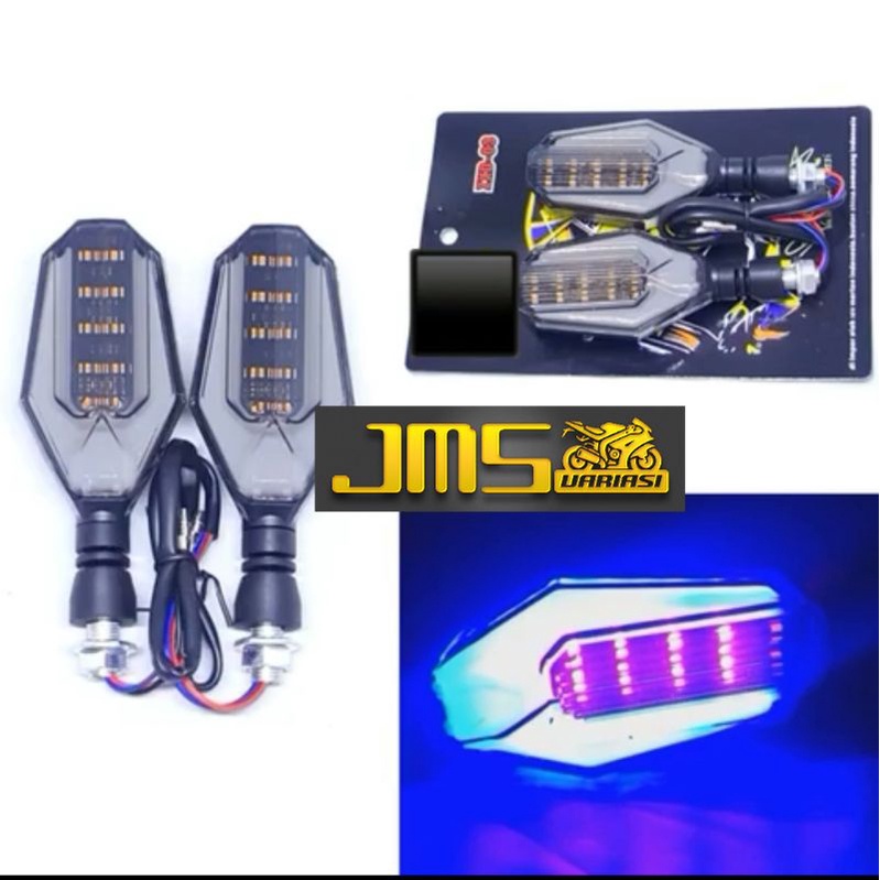 lampu sen led model Y universal Vario crf klx w155 vixion cb cbr r15 ninja gsx byson tiger R15 mxking rxking w175