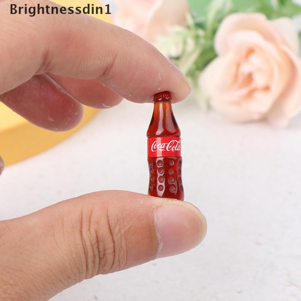 (Brightnessdin1) 4pcs / Set Mainan Miniatur Minuman Soda / Coke Untuk Aksesoris Dapur Rumah Boneka