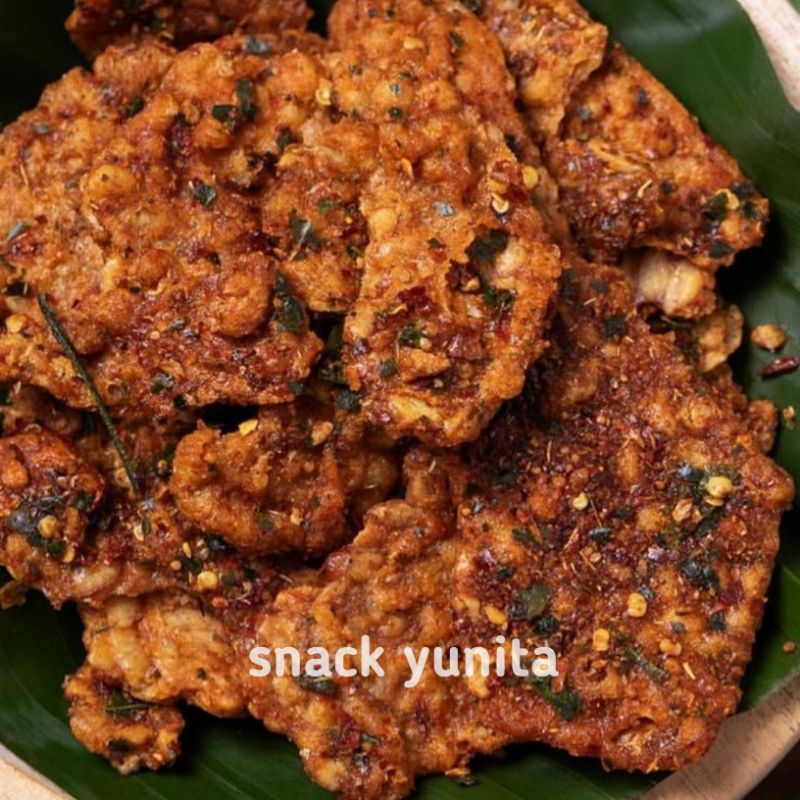 keripik tempe bandung pedas daun jeruk netto 100 gram