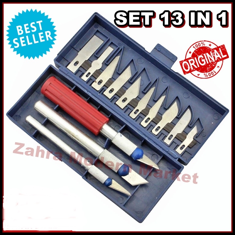 

PISAU CRAFTING/PISAU ALAT UKIR SET 13 IN 1/PISAU ALAT SENI UKIR/PISAU UKIR SENI CRAFTING ART KNIFE/PISAU UKIR SERBAGUNA