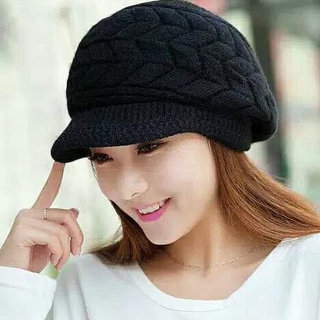 Topi Rajut Wanita Musim Dingin / Topi Rajut Perempuan Winter