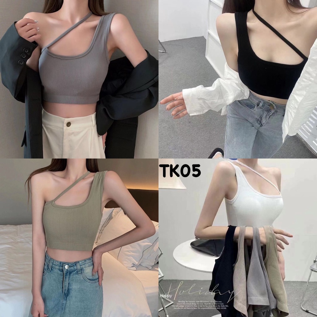 EJ - BR05 - Sling Tanktop / Crop Top / Atasan Wanita Bralette Push Up-3