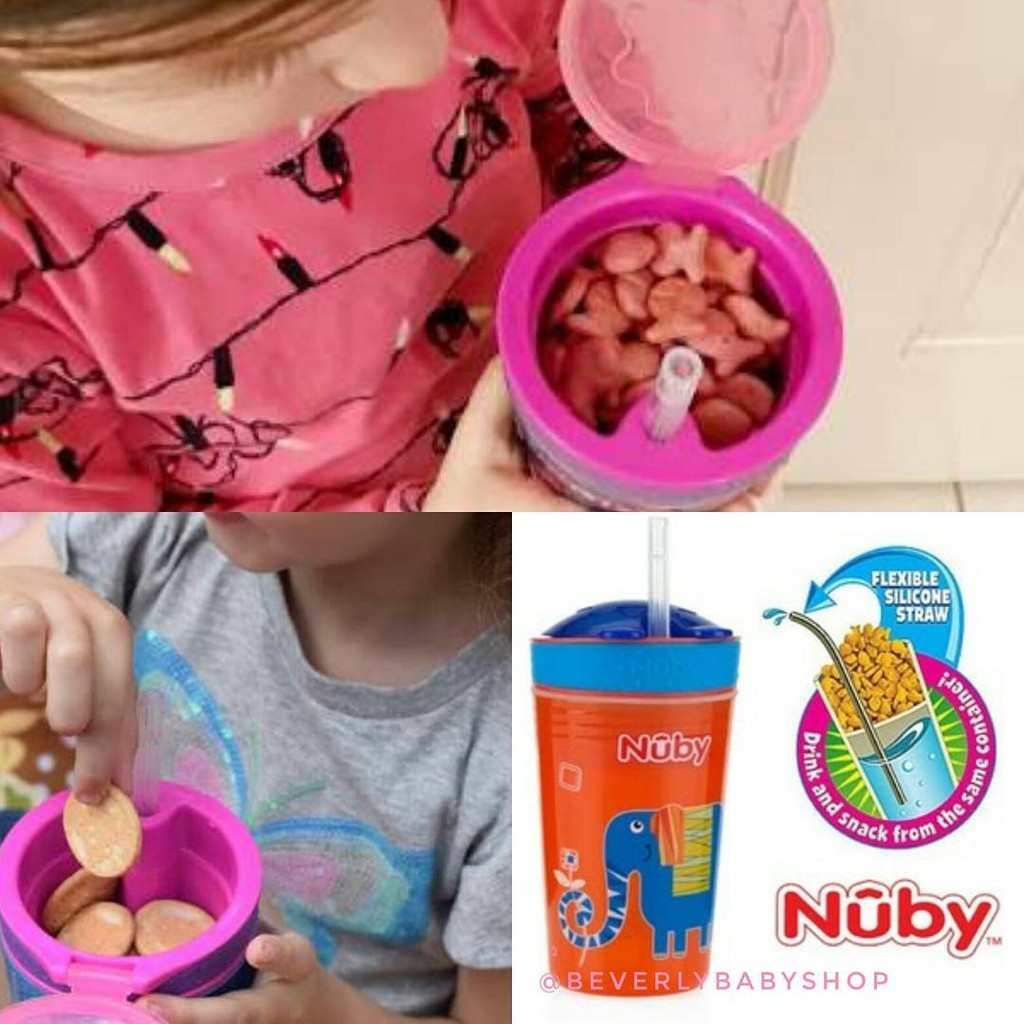 Nuby Snack N Sip Cup With Straw Cover