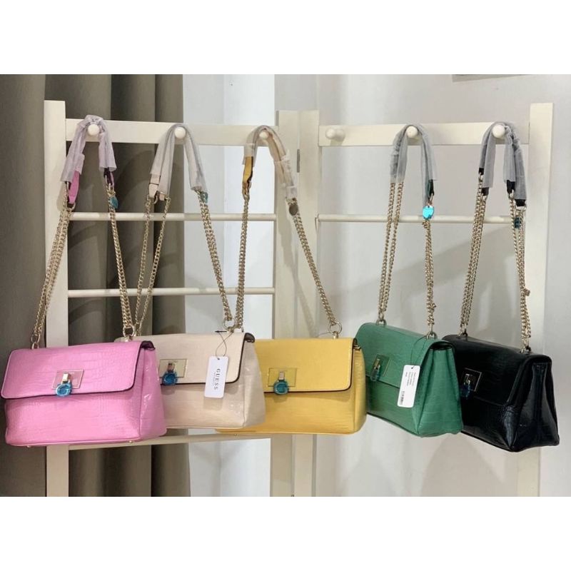 guess gs croco shoulder bag