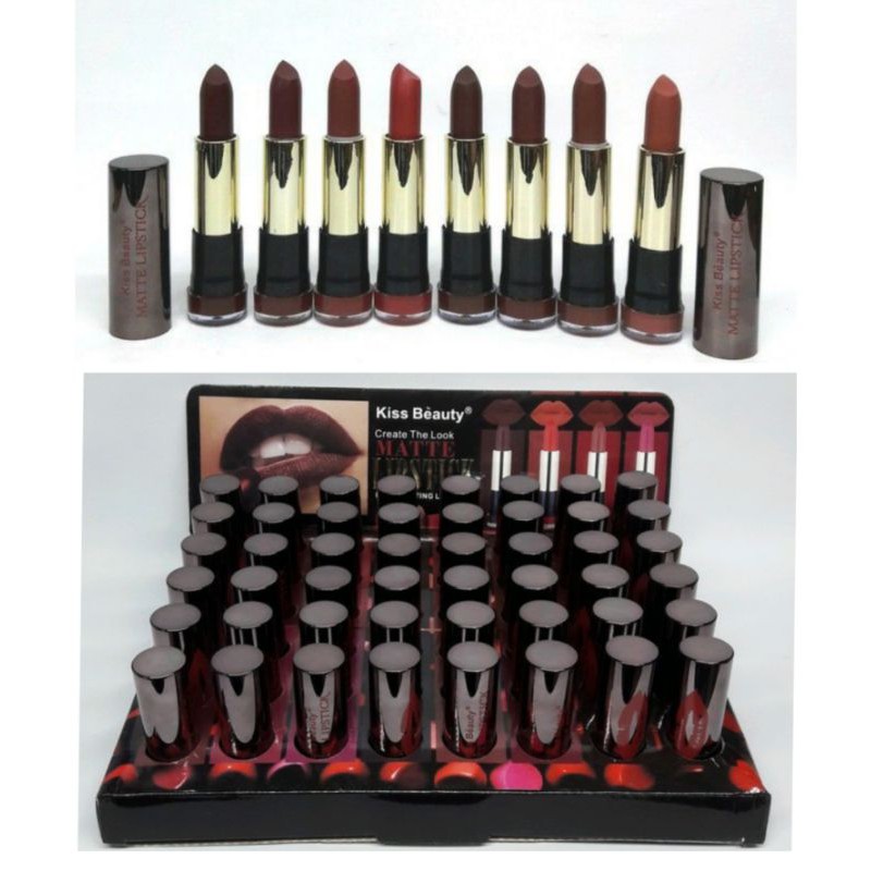 ( DAPET 8.PCS ) LIPSTICK KISSBEAUTY MATTE harga per satu set isi 8