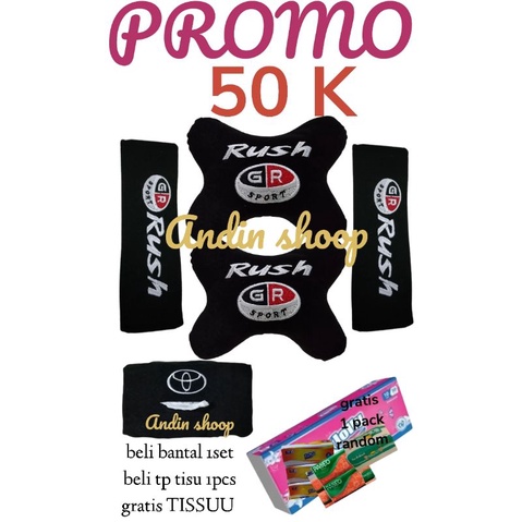 Bantal leher mobil Toyota RUSH GR SPORT