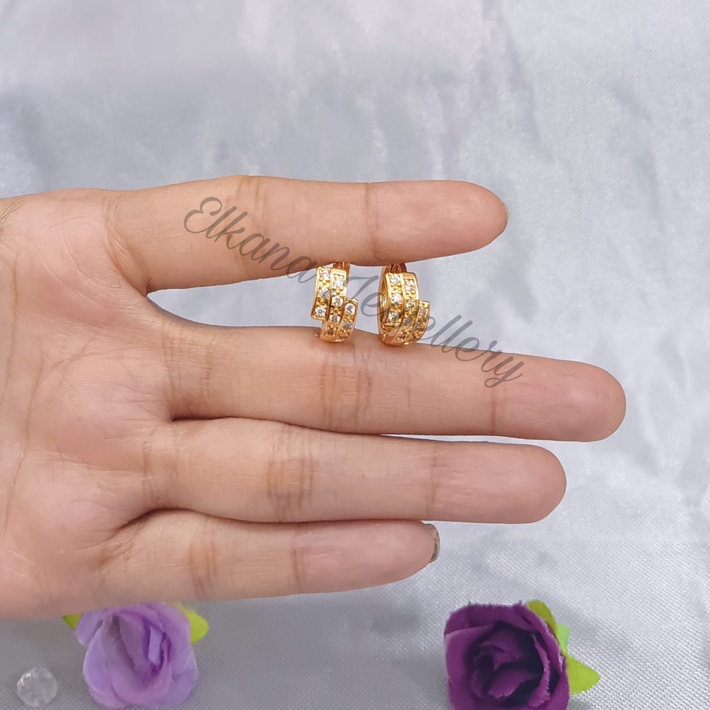 SET DEWASA KOTAK MATA BARIS DIAMOND  Perhiasan super berkelas fashion korea anti karat dan anti luntur