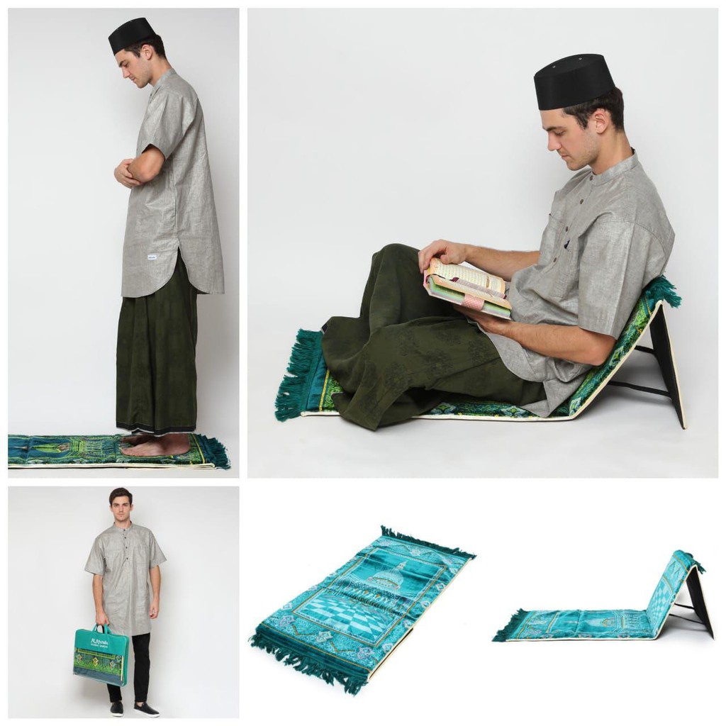 Sajadah turki Sandar/ lipat itikaf sajadah sandar punggung /sajadah ihtikaf