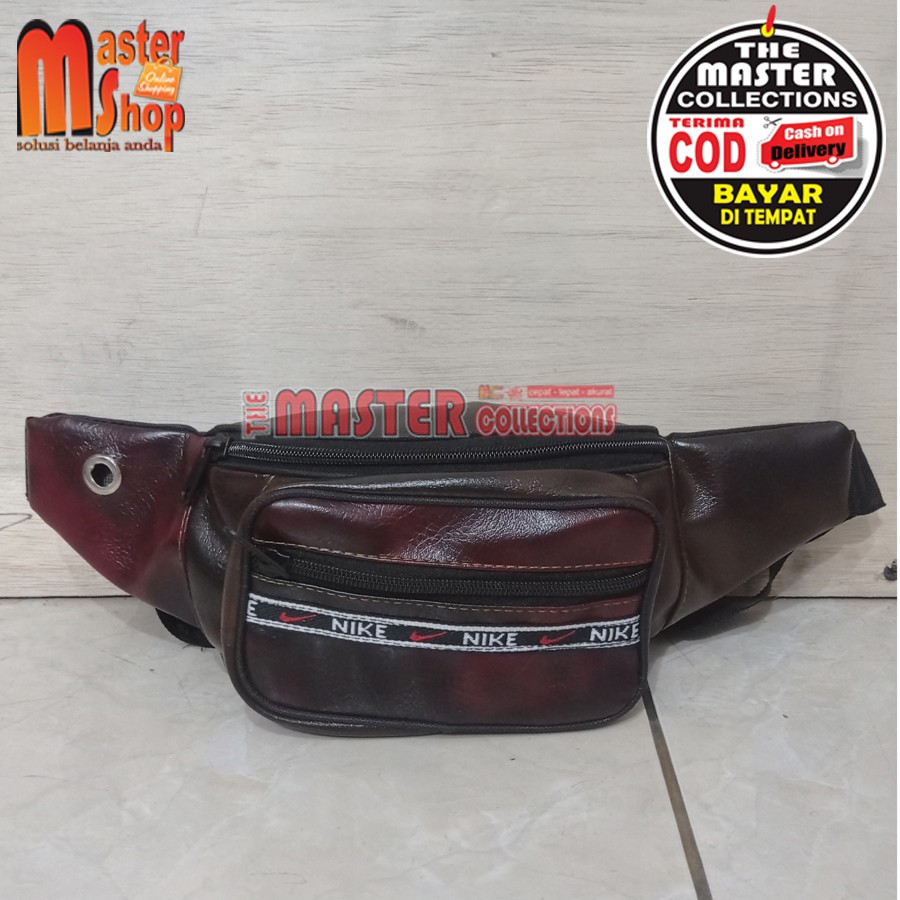 Tas Waistbag Selempang Pria Wanita  Tas Waistbag Kulit Sintetis Murah Anti Air